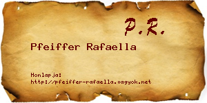 Pfeiffer Rafaella névjegykártya